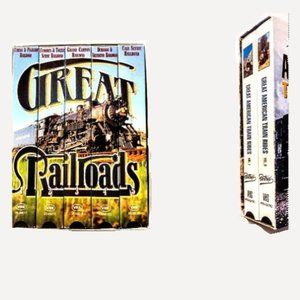 TRAIN & RAILROAD VHS ~ 2 COLLECTOR SETS-7 Tapes ~ Train Rides & Great Railroads
